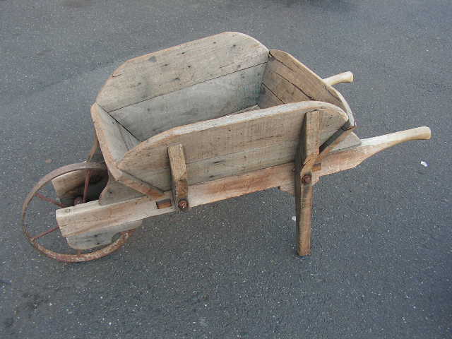 WHEELBARROW, Rustic Timber